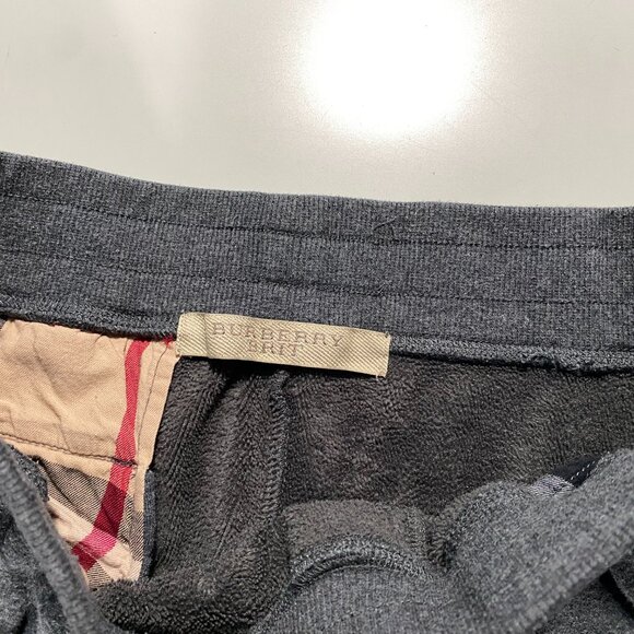 Vintage Burberry Brit Nova Check Lined Slim Fit Sweatpants Gray Men's Size L - Picture 4 of 9